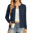 thumbnail image 1 of Women’s Long Sleeve Open Front Cardigan Casual Lightweight Knit Sweater, 1 of 6