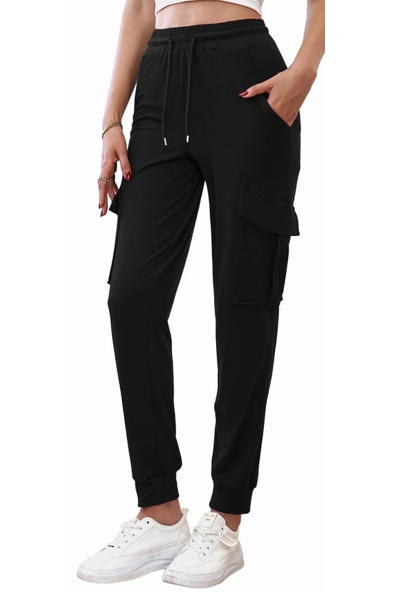 Sweatpants Women Cargo Joggers Hiking Pants Comfy Lounge Lightweight Drawstring Workout Pants with Pockets