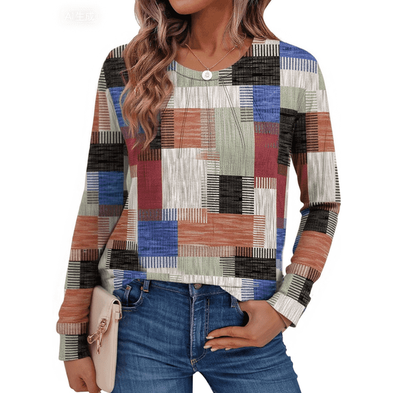 SOMER Womens Long Sleeve Shirts Pleated Blouse Business Casual Dressy Work Tops Crew Neck 2025 Fall Fashion Trendy Clothes