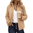 thumbnail image 1 of SOMER Fleece Jacket Women Fall Coats Sherpa Jacket Women Long Sleeve with Pockets Brown Zip up Soft Warm, 2025 Winter, 1 of 7