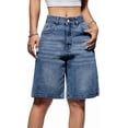 thumbnail image 1 of SOMER Women's Jean Shorts Y2K Mid-Low Waist Baggy Jorts Denim Shorts Jean Shorts Summer Streetwear, 1 of 7
