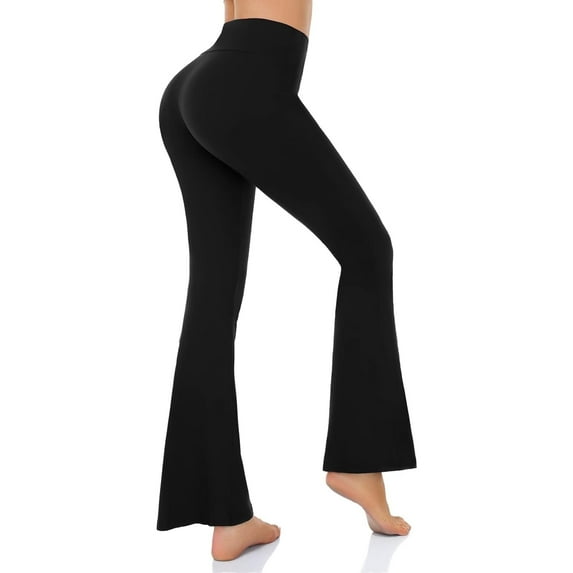 SOMER Women's Leggings Yoga Pants V Crossover High Waisted Flare Leggings Casual Bootleg Workout Pants XL
