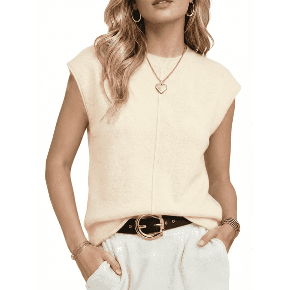 SOMER Sweater Vest Women Sleeveless Sweater Tops for Women Summer Knit Vest Trendy Lightweight Crew Neck Sweater Tank 2026
