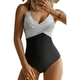 ASHER FASHION Women's One Piece Swimsuit -Bathing Suit for