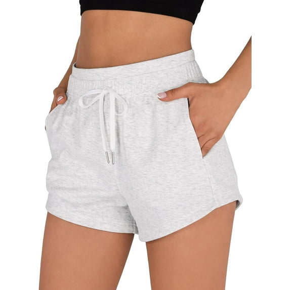 SOMER Women's Sweat Shorts with Pockets Cotton Soffe Shorts Drawstring Athletic Workout Gym Running Casual Comfy Shorts for Women