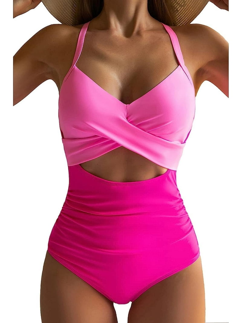 SOMER Women's One Piece Swimsuit with Tummy Control, Cutout