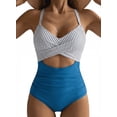 thumbnail image 1 of SOMER Women's Swimsuits One Piece Bathing Suit for Women Tummy Control Cutout High Waisted Bathing Suit Wrap Tie Back 1 Piece Swimsuit, 1 of 6