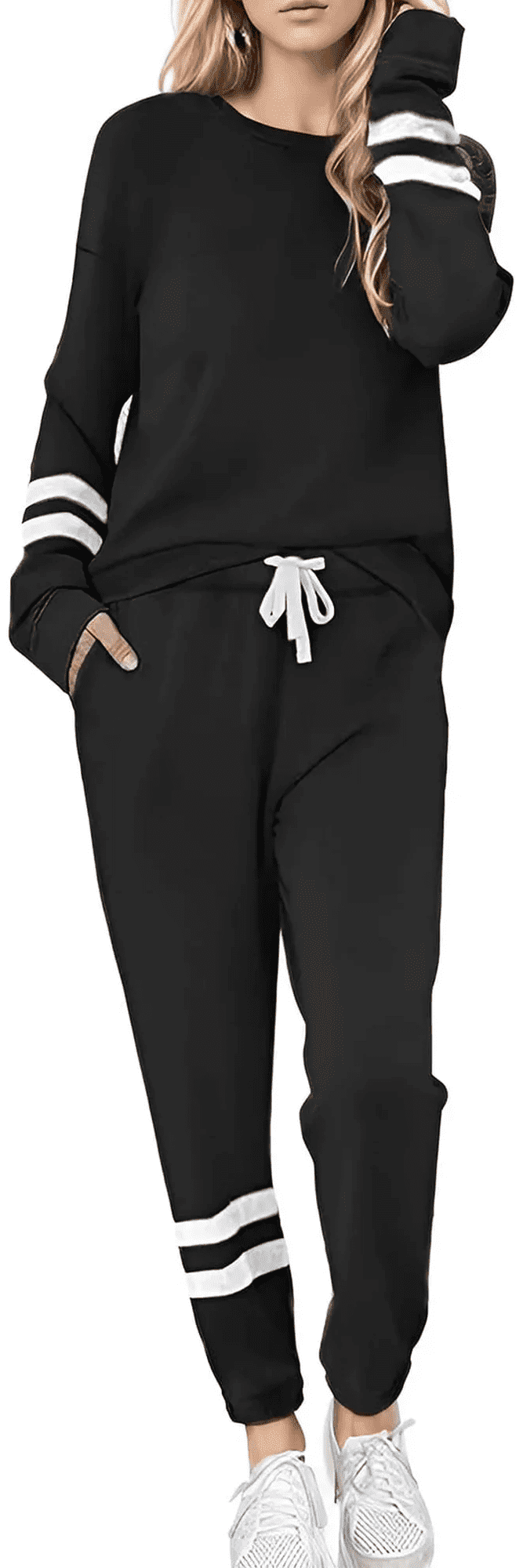 2 Piece workout Lounge Sets for Women Travel Sweatsuits Fall Outfits Loungewear Matching Clothing Set 2025