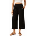 thumbnail image 1 of SOMER Wide Leg Pants Woman Cropped Trousers Comfortable Loose Lounge Pants for Women Casual Work, 1 of 7