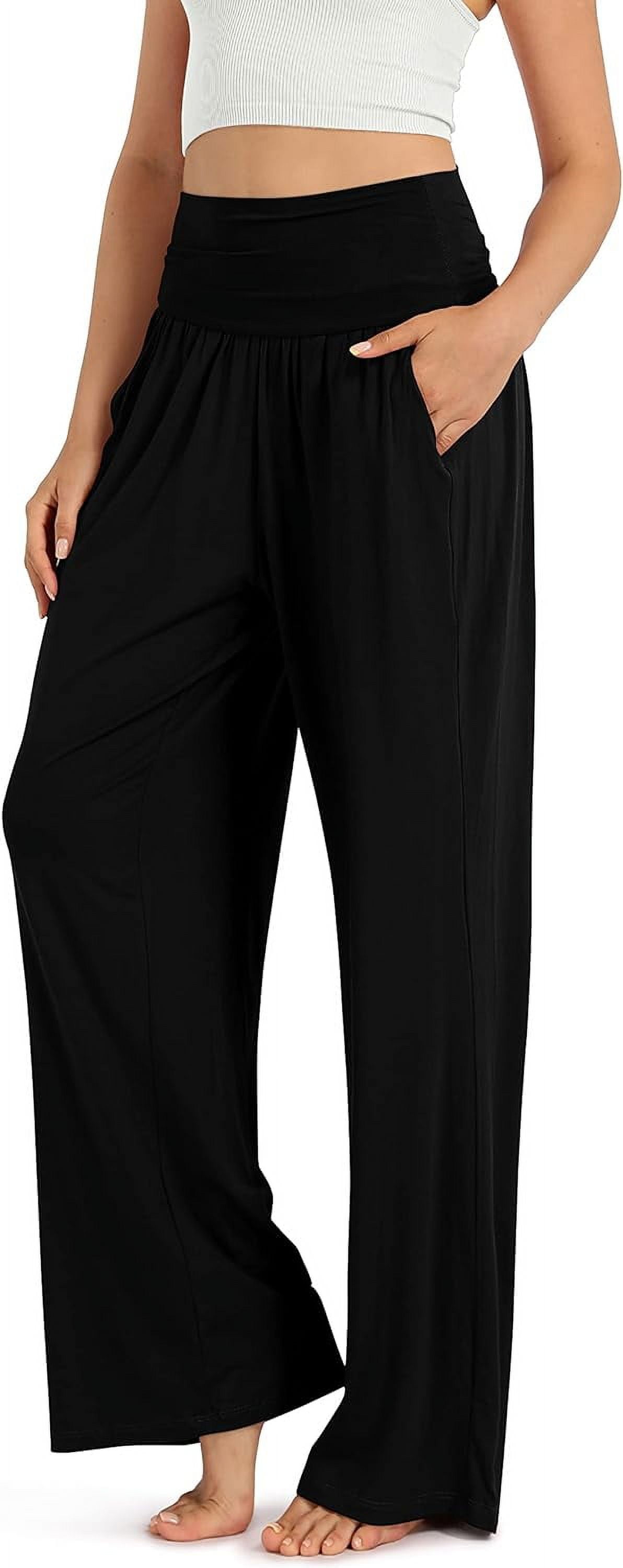 Women's Wide Leg Palazzo Lounge Pants with Pockets Light Weight Loose Comfy Casual Pajama Pants