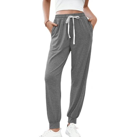SOMER Women's Workout Sweatpants Cotton Jogger Lounge Pants with Pockets Light Weight Loose Comfy Casual Pajama Pants