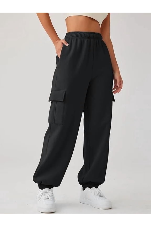 Womens Sweatpants Cargo Pants Joggers High Waisted Pants Jogging Running Casual Lounge Pants with Pockets