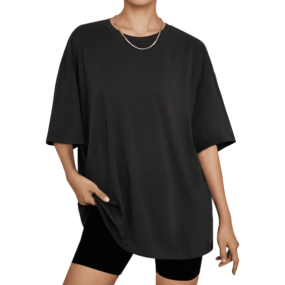 SOMER Womens T Shirts-Casual Cotton Crewneck Short Sleeve Trendy Summer Top Tees Size S-3XL