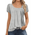 thumbnail image 1 of SOMER Womens Tops Petal Sleeve Square Neck T Shirt Casual Loose Button Blouse Tees Spring and Summer Trendy 2026, 1 of 6