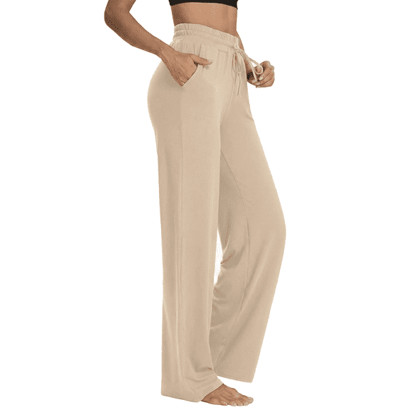 SOMER Womens Yoga Sweatpants Wide Leg Lounge Pajamas Pants Drawstring Workout Comfy Joggers Pants with Pockets