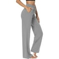thumbnail image 1 of SOMER Womens Yoga Sweatpants Wide Leg Lounge Pajamas Pants Drawstring Workout Comfy Joggers Pants with Pockets, 1 of 6