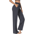 thumbnail image 1 of SOMER Womens Yoga Sweatpants Wide Leg Lounge Pajamas Pants Drawstring Workout Comfy Joggers Pants with Pockets, 1 of 5