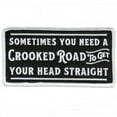 thumbnail image 1 of SOMETIMES YOU NEED A CROOKED ROAD TO GET YOUR HEAD STRAIGHT - Iron On PATCH, 4" x 2", 1 of 1