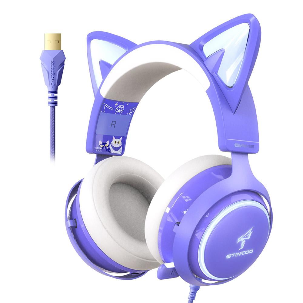 SOMIC GS510 Cat Ear Headphones USB 7.1 Channels Stereo Kitty Gaming