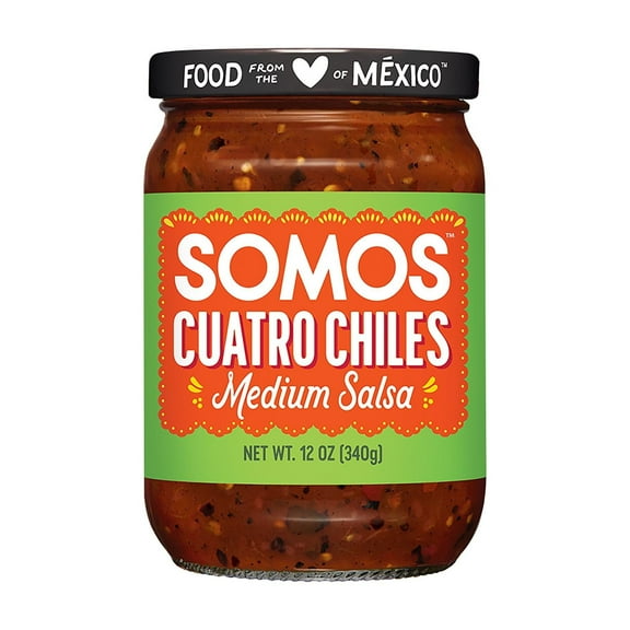 SOMOS Medium Cuatro Chiles Salsa, 12 oz