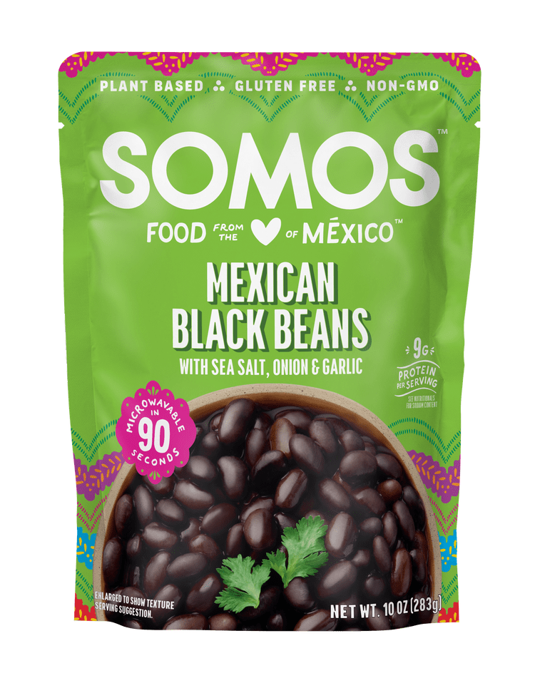SOMOS Mexican Black Beans with Sea Salt Onion & Garlic 10 oz Pack of