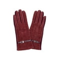 thumbnail image 1 of SONA G DESIGNS Fall Winter Textured Smart Glove with Thin Belt Burgundy, 1 of 1