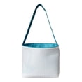 thumbnail image 1 of SONA G DESIGNS Seersucker Stripe Fabric Easter Basket Bucket Tote Bag - Toys Egg Collecting Aqua, 1 of 4