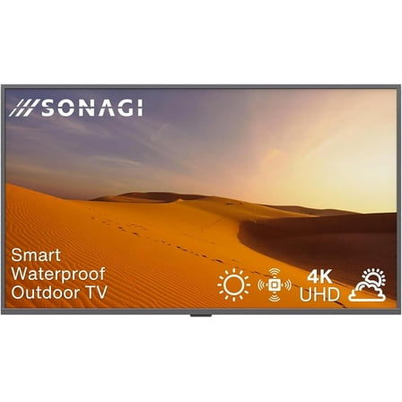 SONAGI 65 UHD Full-Sun Outdoor Smart TV (WebOS) with Waterproof Remote