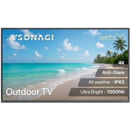 Sonagi Helios 65 Inch UHD 4K Full Sun Outdoor Weatherproof Smart TV