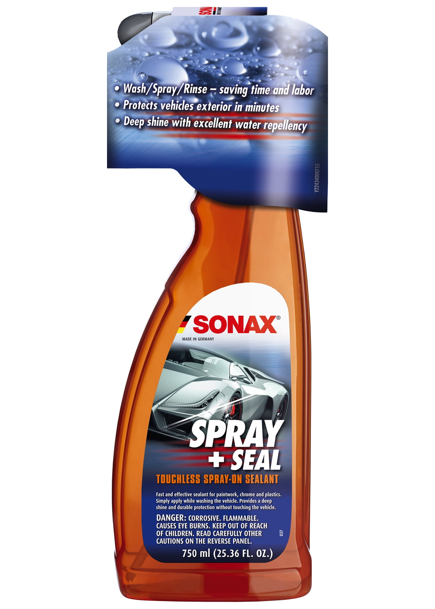 SONAX Spray and Seal Touchless Spray On Sealant - Spray on Spray Off - Gloss Enhancer
