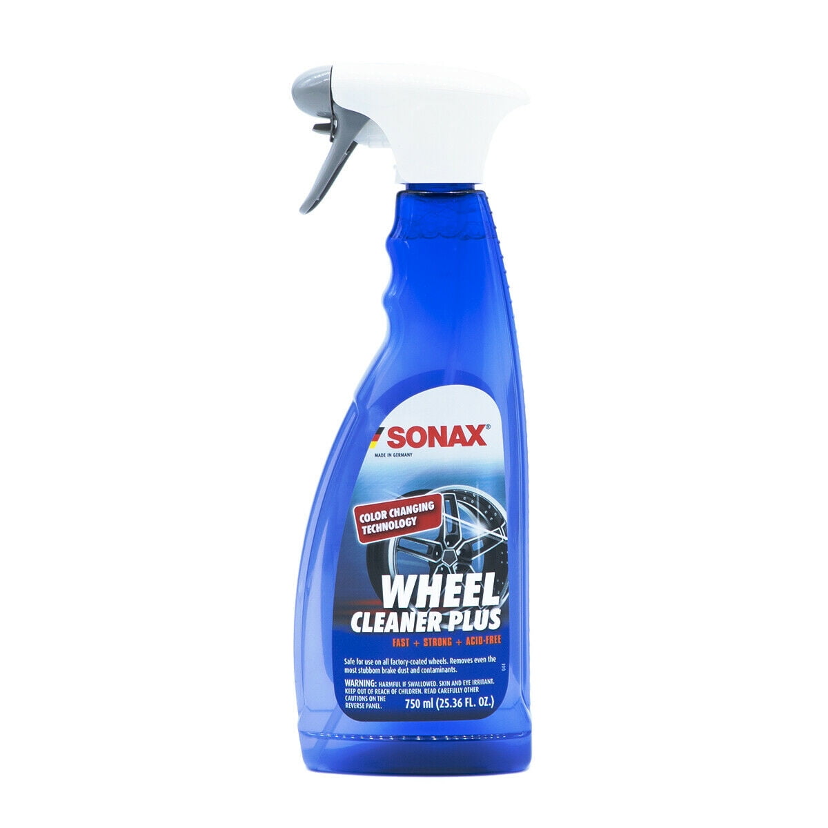 SONAX Wheel Cleaner Plus: Non-Acid Wheel Cleaner, Color Changing, pH  Neutral, 26 oz.