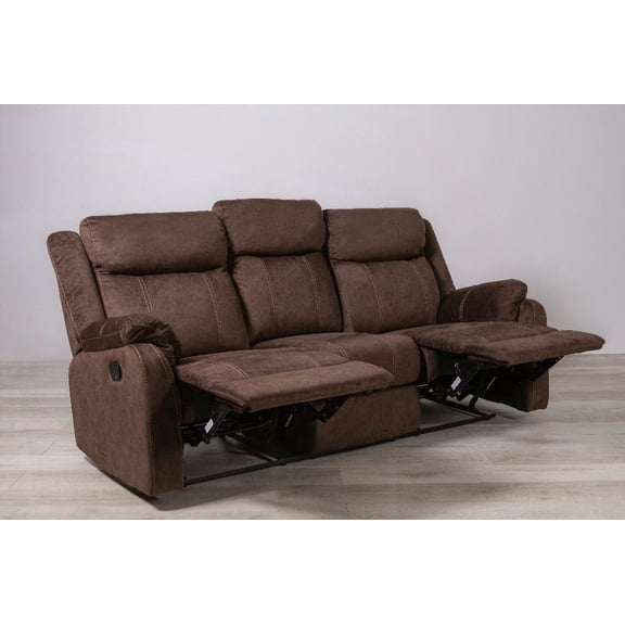 Modern Brown Microfiber Coffee Table with Drop-Down and Storage in Living Room