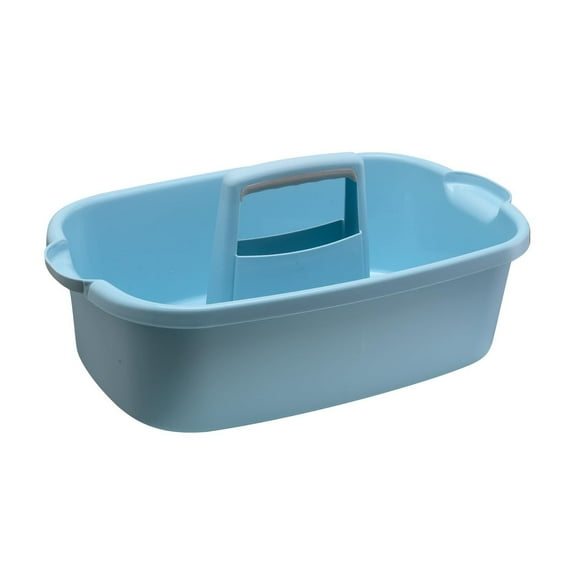 SONG Large Cleaning Supplies Caddy/ Supply Organizer with Handle/ Portable Shower Basket/ Plastic Bucket Tool Storage for Bathroom/ Garden/ Kitchen/ Bedroom/ College Dorm (Blue)
