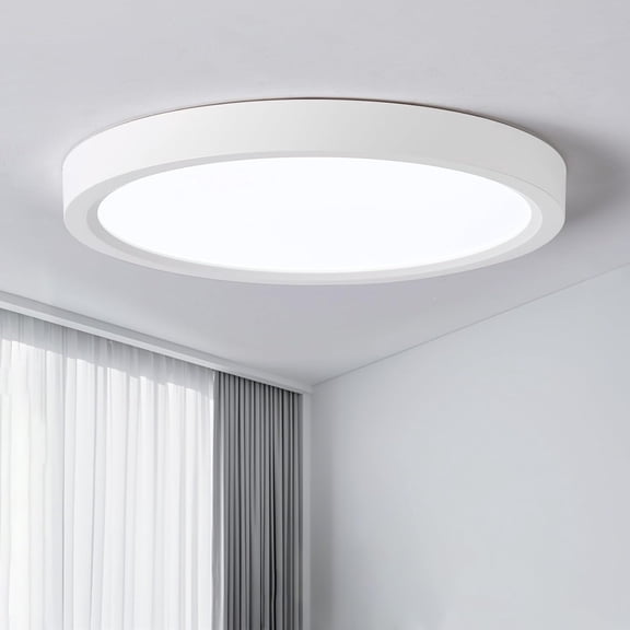 SONGAU 23cm LED Ceiling Light Bathroom Light 22W 6000K Cool White IP44 Waterproof Small Modern Ultra Thin Round Flush for Kitchen