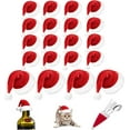 thumbnail image 1 of SONGAUN 24pcs Mini Santa Hat Crafts 2inch 3inch, Small Santa Hat for Craft Ornament Pet Wine Accessory Set Bulk Santa hat for Craft Tiny Miniature Christmas Hats Crafted Xmas Decor, 1 of 7