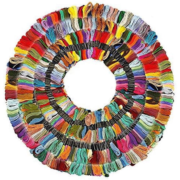 SONGAUN 450PCS Embroidery Threads Cross Stitch Thread, 447 Colors Skeins Sewing Floss, Cotton Bobbins Skeins Embroidery Thread, Cross Stitch Kits for Adults Knitting DIY Crafts Project