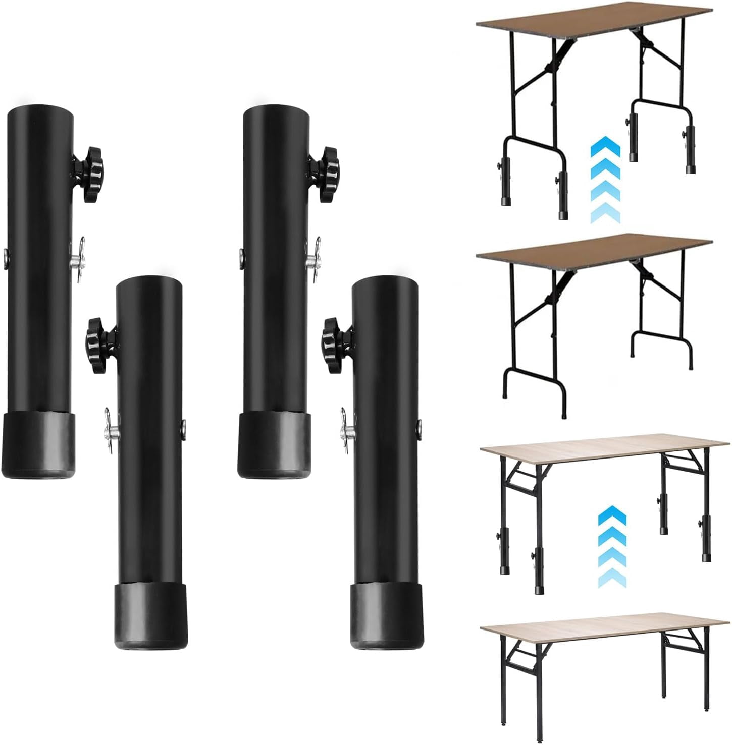 SONGAUN 4Pcs Table Leg Extenders, 20cm Adjustable Height Chair Leg ...