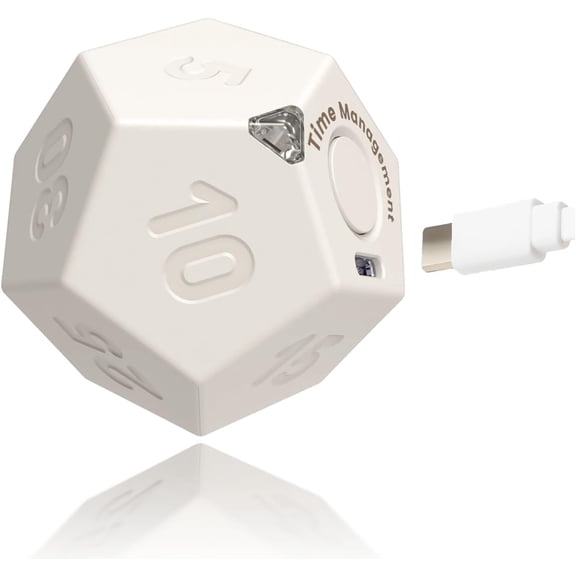 SONGAUN Cube Timer,Mini Smart Productivity Timer,11 Preset Time,Type C Rechargeable for Kids and Classroom, Kitchen Cooking,Workout & Study Countdown,Time Management