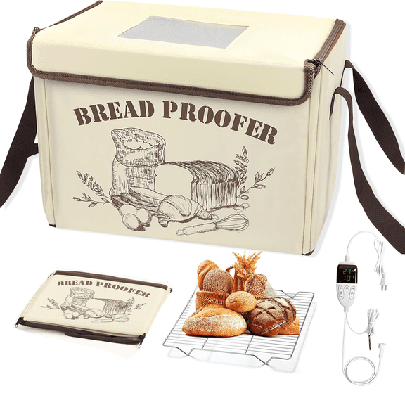 SONGAUN Folding Bread Proofing Box, Electric Dough Proofer with Metal Rack, 10-45 Temp Control & 48H Timer, Fermentation Machine for Sourdough, Bread Baking, Pizza, Yogurt