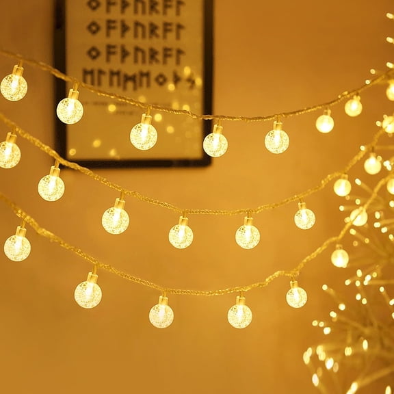 SONGAUN Globe Fairy Lights, 15M/49ft 100 LED Globe String Lights with Remote - USB or Battery Powered - 8 Modes - Outdoor Indoor String Fairy Lights for Christmas, Balcony, Gazebo, Garden, Camping