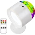 thumbnail image 1 of SONGAUN Glow Right Disco Wall Light – Cordless Rechargeable LED Wall Sconce with Remote Control, 3 Color Temperatures & Sound-Activated Disco Ball Mode, for Bedroom, Living Room, 1 of 7