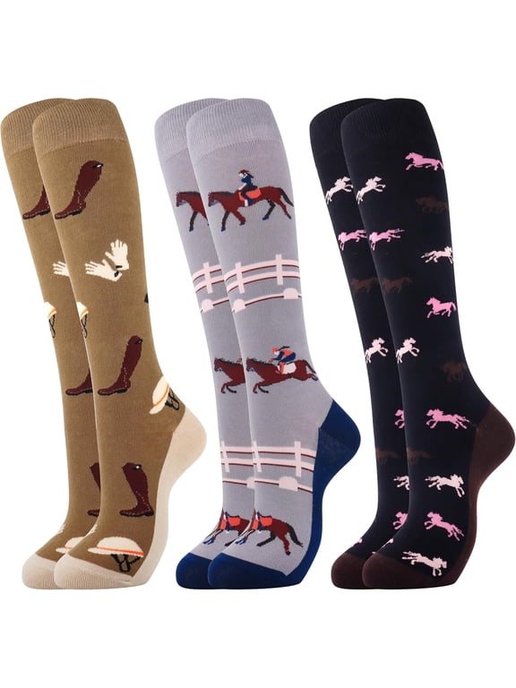 Horse Riding Socks Horses Lovers Gifts for Cowgirl Ladies' Equestrian Gifts