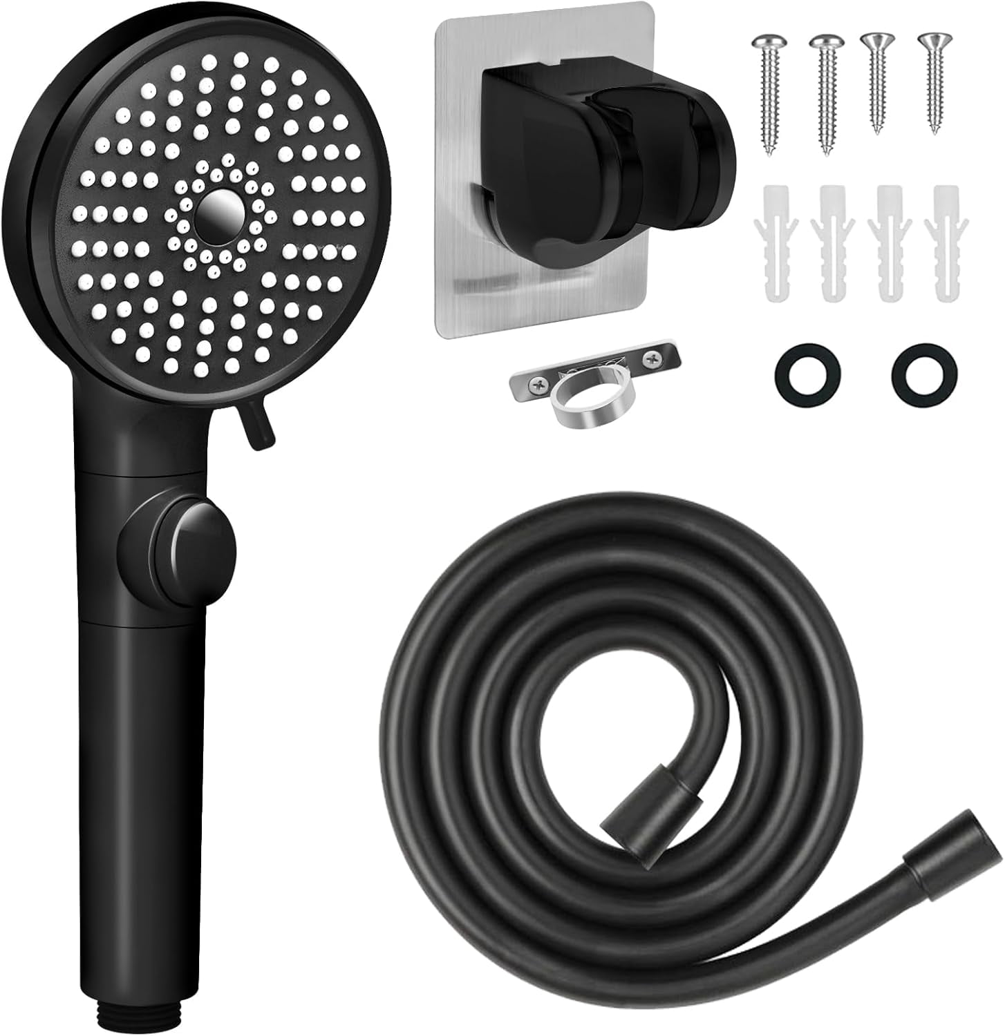 SONGAUN RV Shower Head with Hose, High Pressure 5 Mode Shower head Replacement, Shower Head for RV/Campers, Travel Trailer, Motorhome for Water Saving