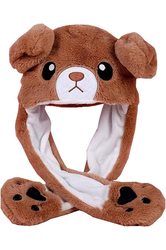 Rabbit Hat Ear Moving Jumping Hat Funny Bunny Plush Hat Cap Cosplay Christmas Party Holiday Hat