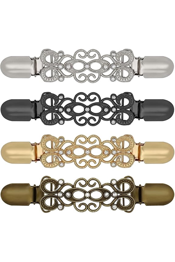 Set of 4 Cinch Clips, Vintage Pullover Clips, Dress Clips, Back Cinch, Scarf and Cardigan Collar Clips, Matching Dress Cinch Clip, Trousers Waist Enhancer
