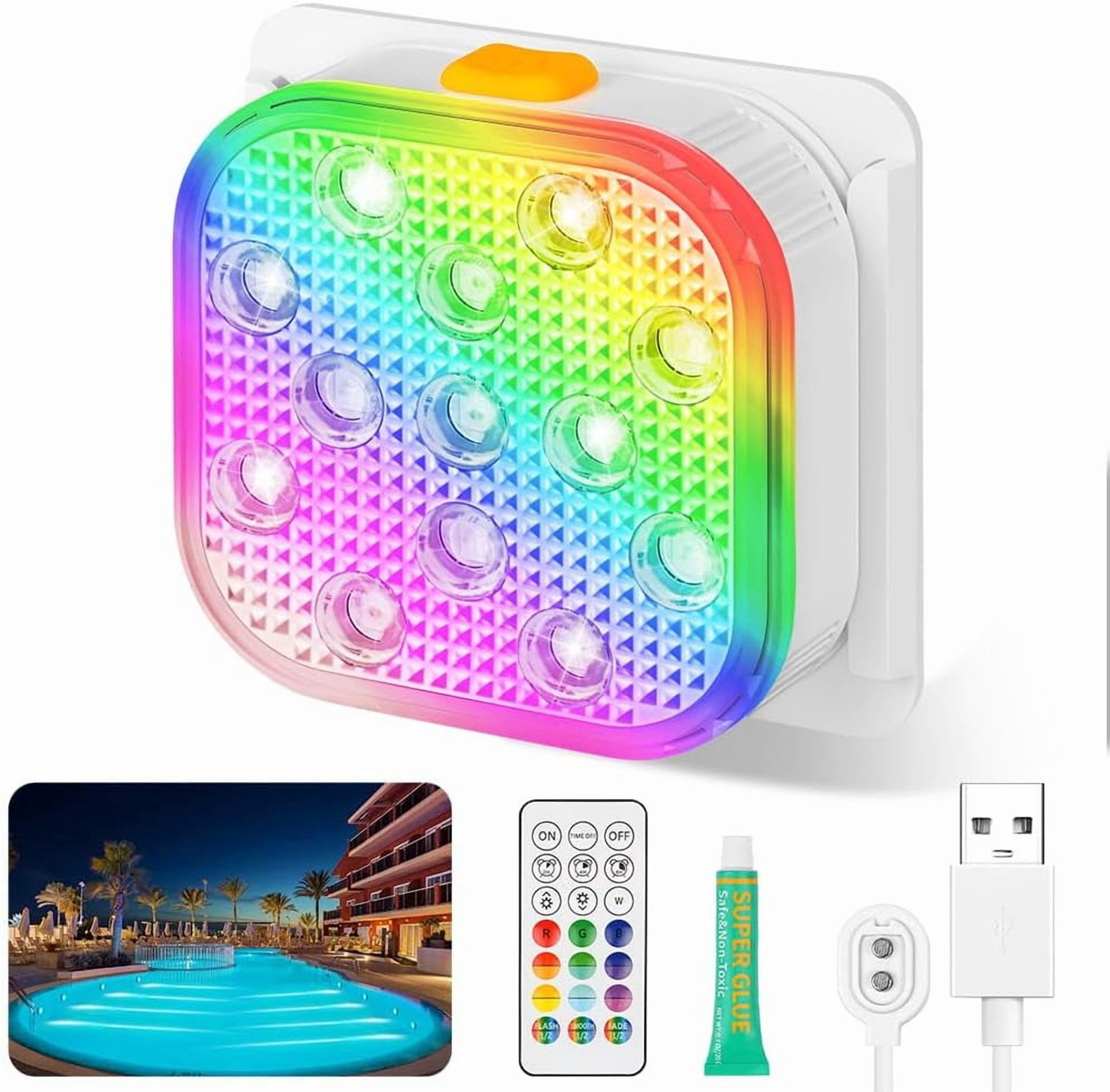 SONGAUN Underwater Pool Light, Rechargeable Hot Tub Lights Remote ...