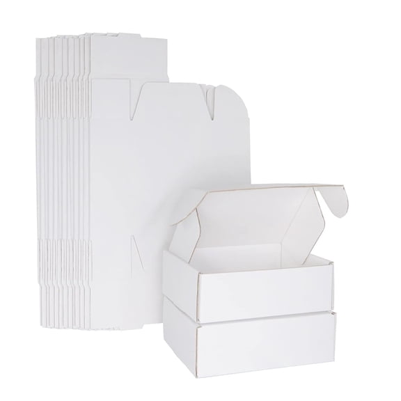 SONGAUN White Corrugated Cardboard Boxes, 150x100x50mm Royal Mail PIP Small Parcel Boxes, Mailing Boxes for Business, Posting, Storing or Gift (10 Pieces)