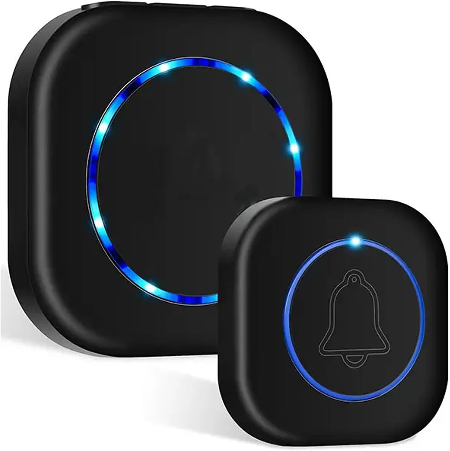 SONGAUN Wireless Plug-in Doorbell with 1 Receiver & 2 Waterproof Transmitter Door Bells – 110dB Sound, 36 Melodies, Easy Installation, Cordless Home Security System, Ideal for Front Doors & Entryways