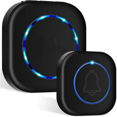 SONGAUN Wireless Plug-in Doorbell with 1 Receiver & 2 Waterproof Transmitter Door Bells – 110dB Sound, 36 Melodies, Easy Installation, Cordless Home Security System, Ideal for Front Doors & Entryways