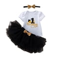 thumbnail image 1 of SONGGE Baby Girls Outfit Sets O-Neck Tops Tutu Dress Birthday Party Clothes For Toddler Cute Outfit Sets Cartoon Fashionable Clothing Sets, 1 of 2